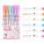 6PCS/set Line Shaped Highlighter Pens Multi Colorful Roller Tip Curve Liner Marker Highlighter